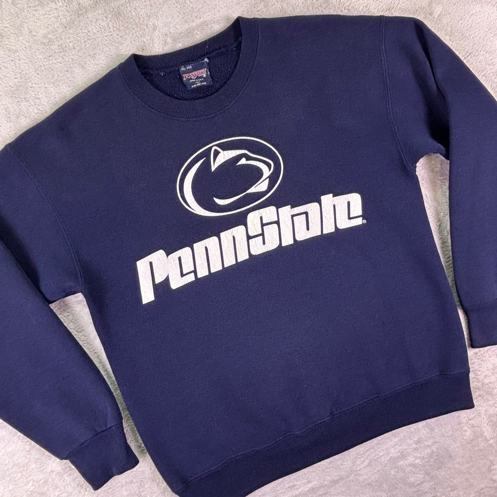 Vintage JanSport Penn State Sweatshirt Sz Large Navy Blue Crewneck Made in USA